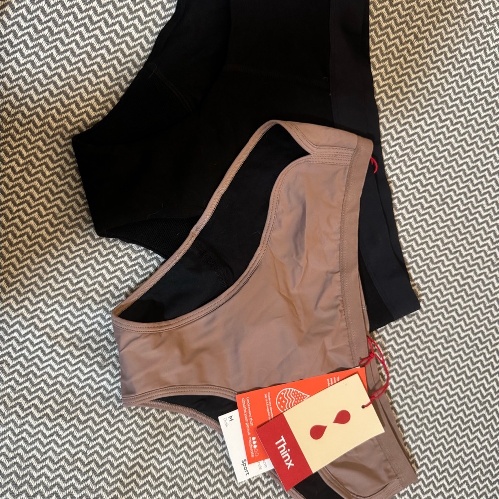 Thinx Black and Tan/pinkish Underwear